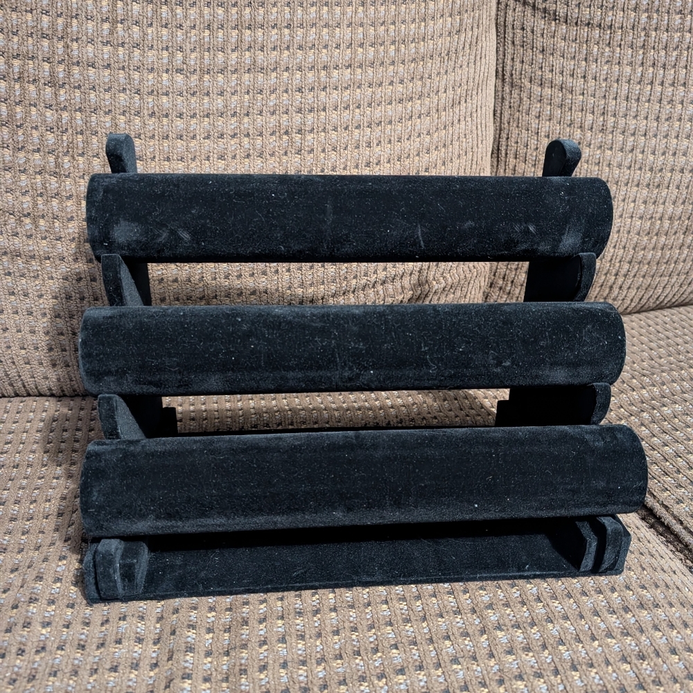 Black Velvet Jewelry Bracelet Display Stand